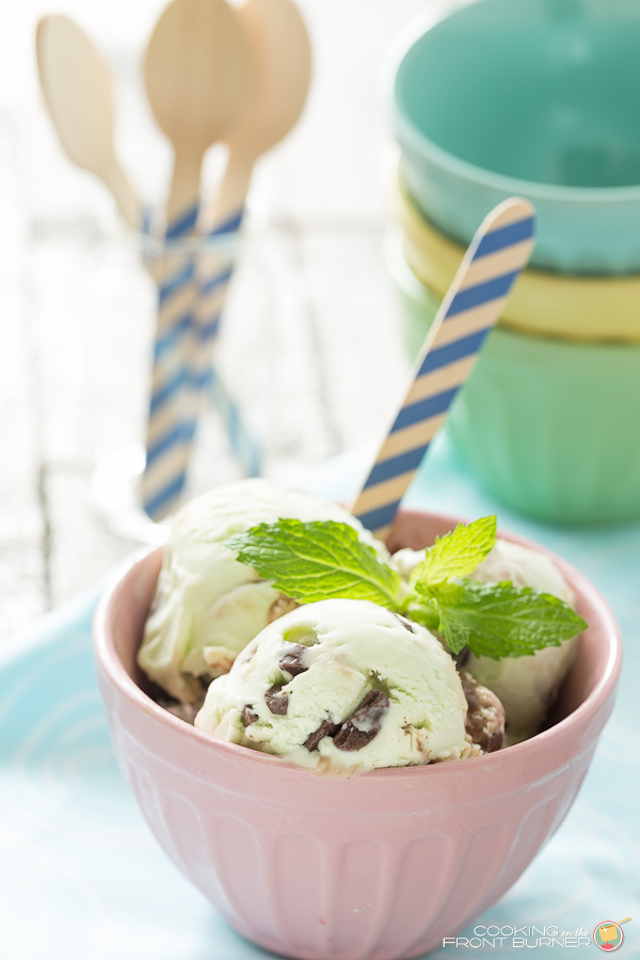 Mint Chip Fudge Ice Cream from Cooking on the Front Burner
