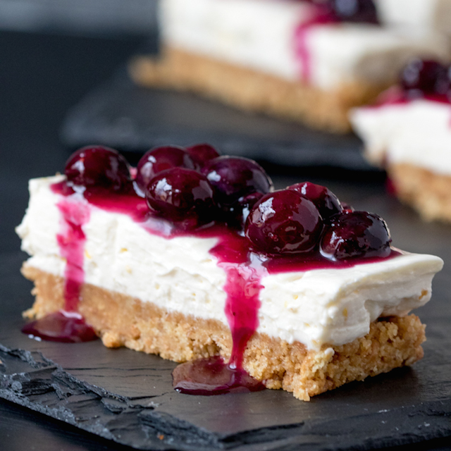 Blueberry and Lemon Cheesecake Bars from Simply Stacie