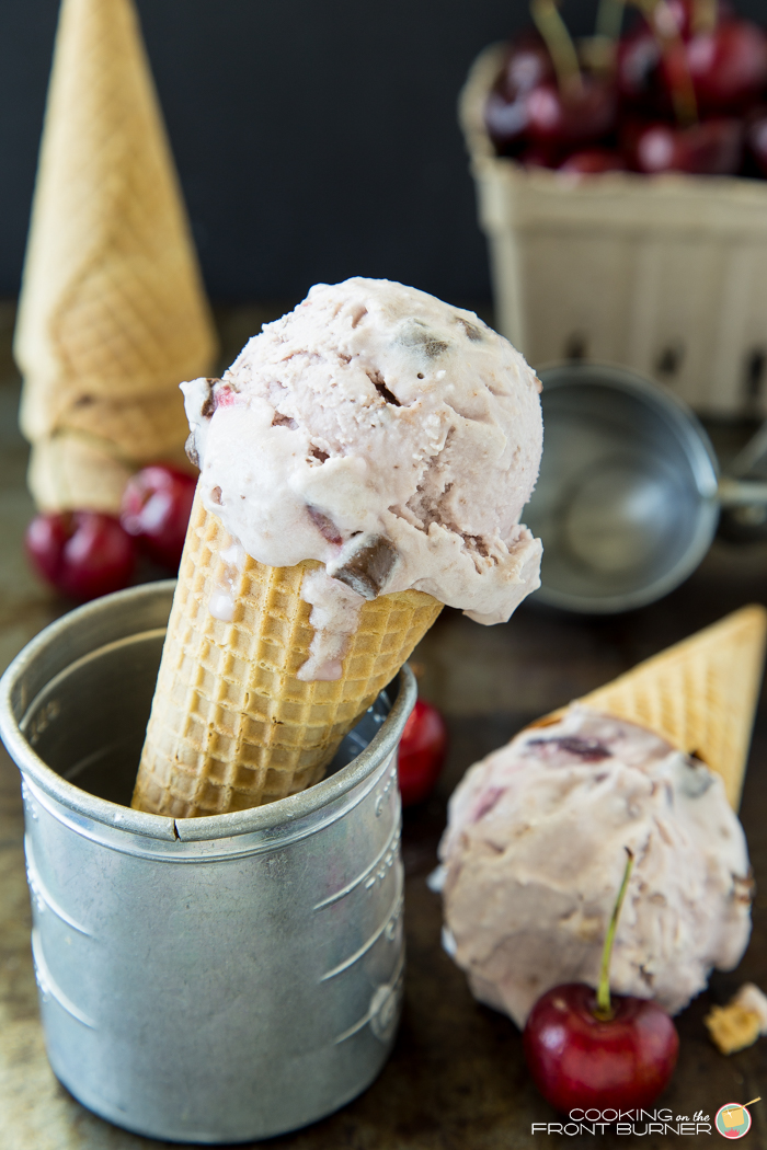 Chocolate Cherry Ice Cream from Cooking on the Front Burner