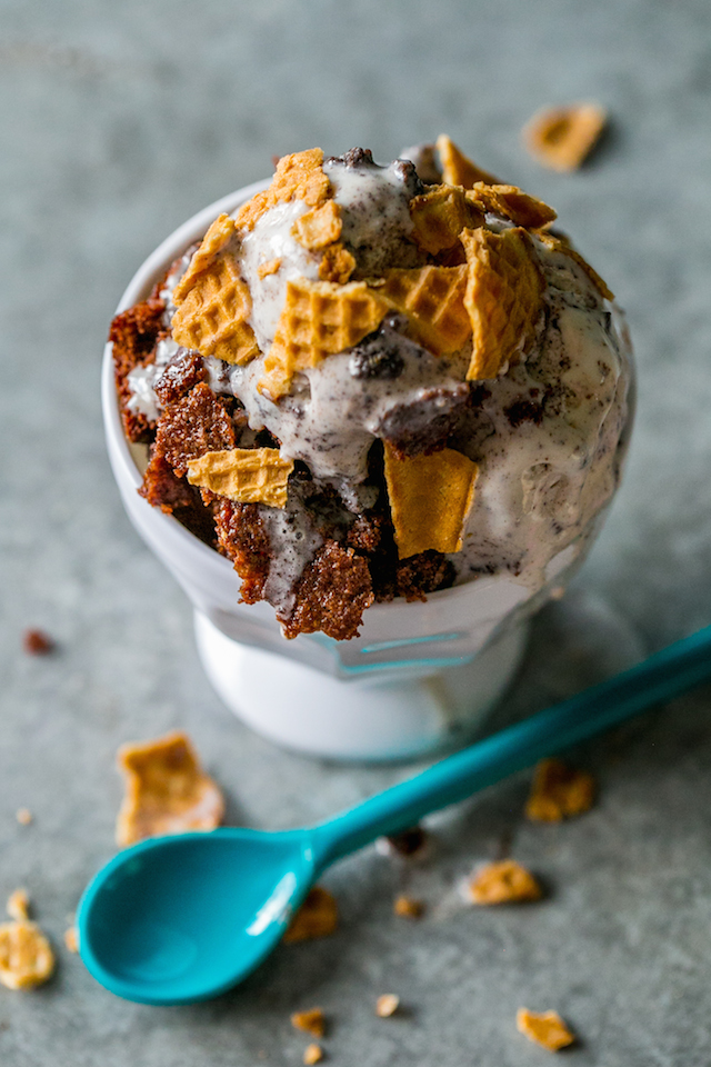 Waffle Cone Brownie Sundae from Sweet C's Designs