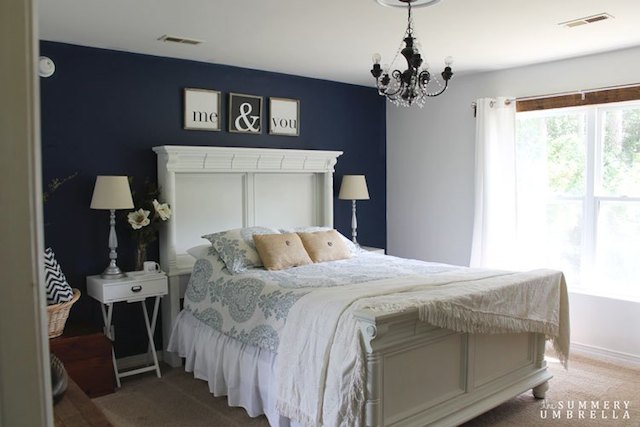 Master Bedroom Makeover from Summery Umbrella Designs