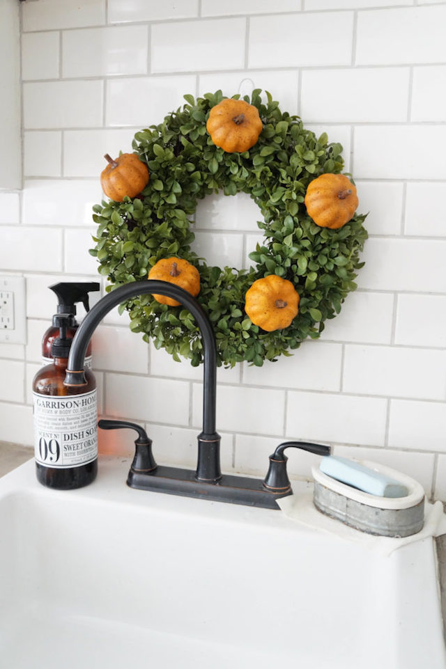 Summer Wreath Transitioned for Fall from Seeking Lavender Lane