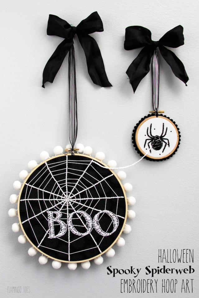 Spiderweb Embroidery Hoop Art from Flamingo Toes