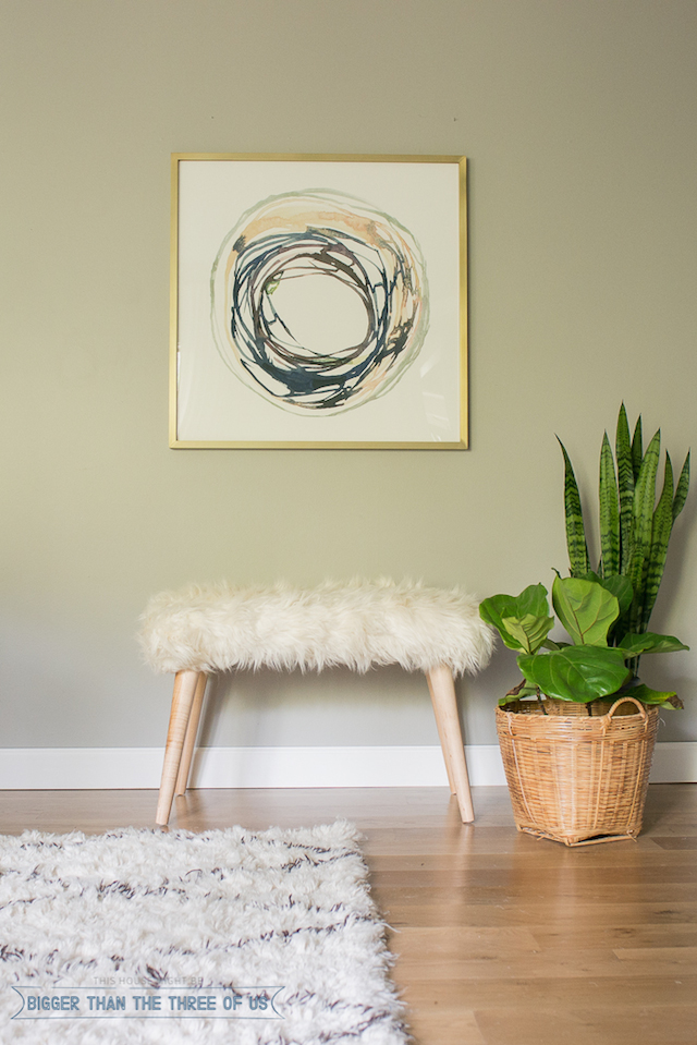 DIY Fur Bench from Bigger Than The Three of Us