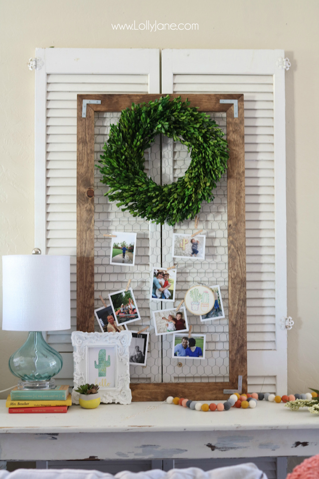 Modern Photo Display from Lolly Jane Blog