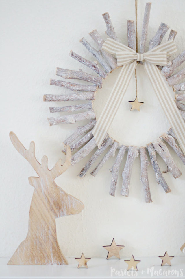 Wooden Wreath from Pastels + Macarons