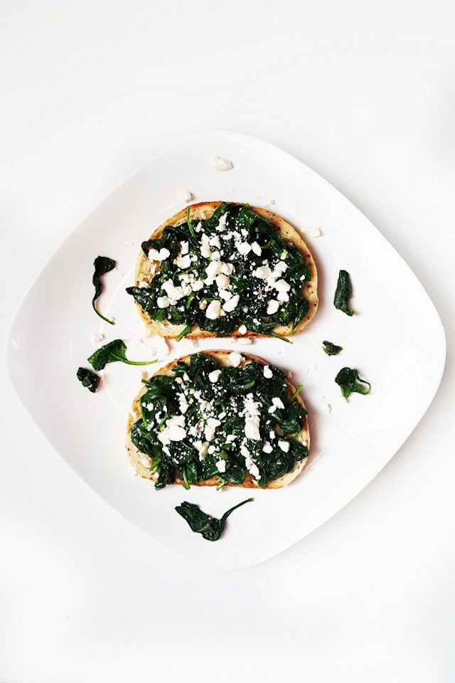Spinach and Feta Toast from Courtney's Cookbook