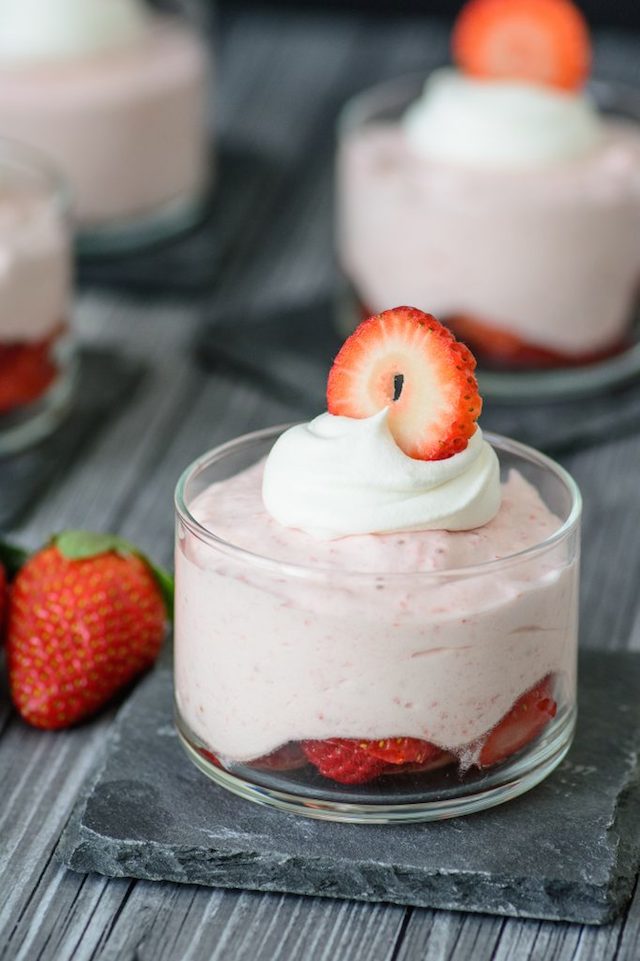3 Ingredient Strawberry Mousse from Almost Supermom