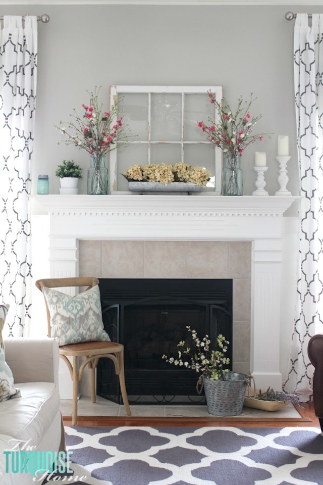 Farmhouse Fresh Spring Mantel from The Turquoise Home