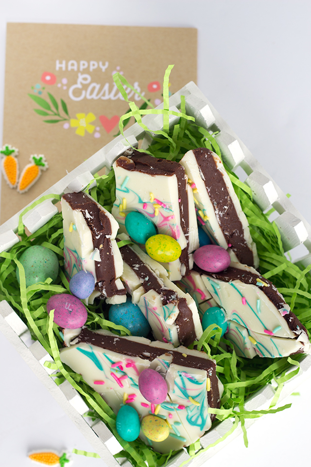 Easter Truffle Bark from Cookie Dough and Oven Mitt