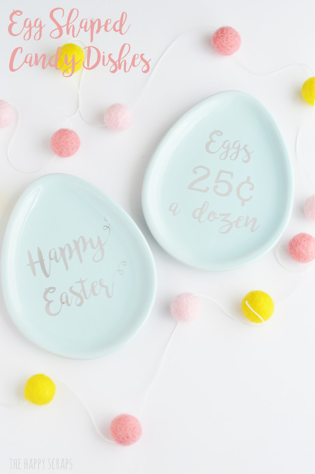Egg Shaped Candy Dishes from The Happy Scraps