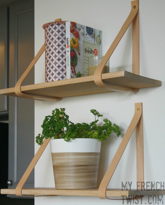 DIY Leather Shelves from My French Twist