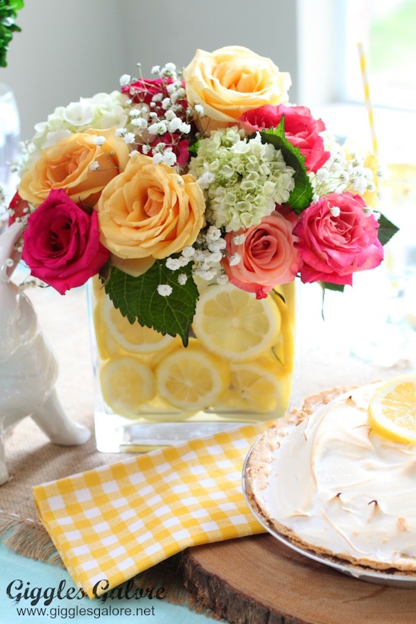 Spring and Lemon Floral Arrangement from Giggles Galore