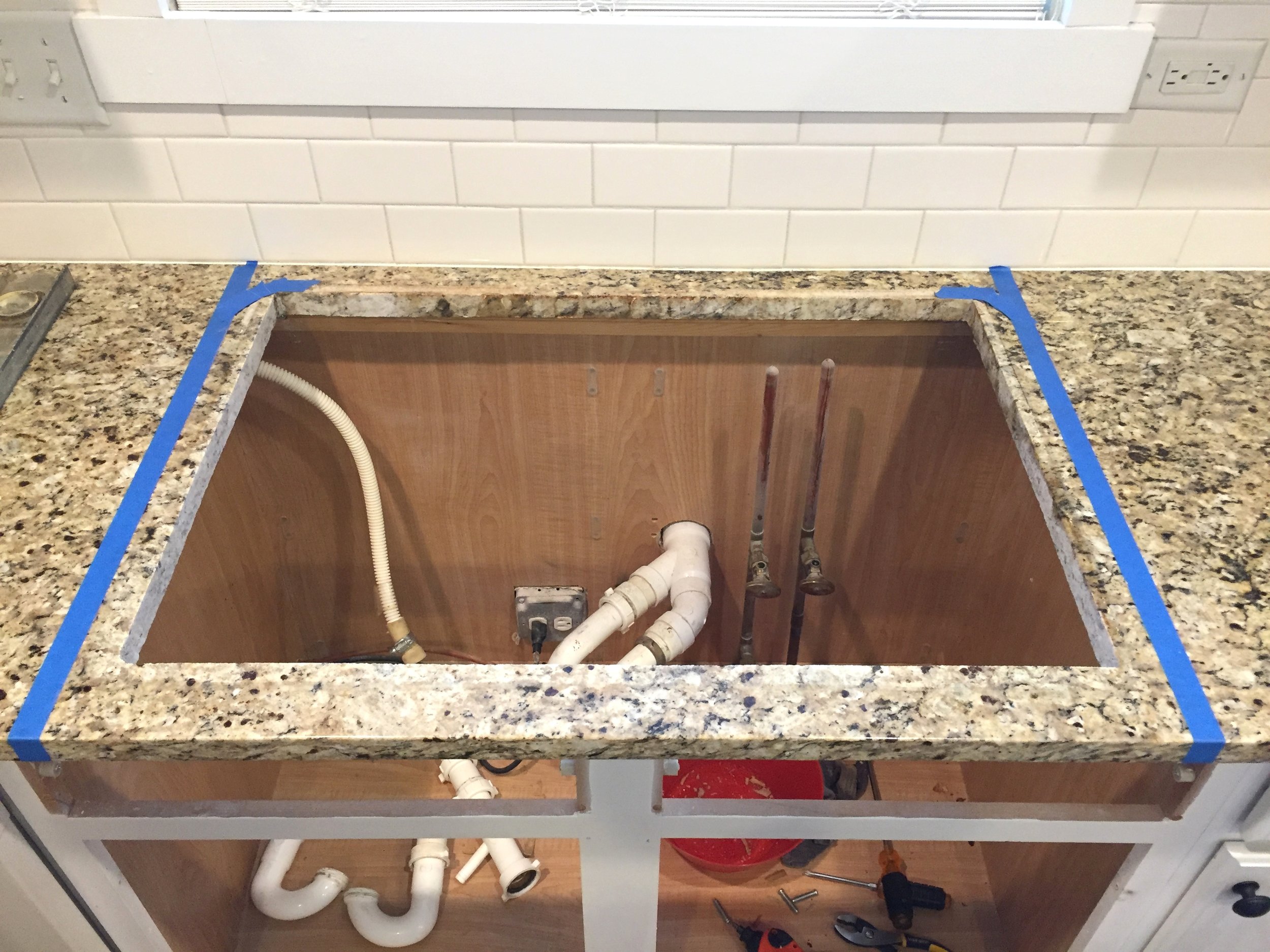 Installing An Above Mount Farmhouse Sink — Colors and Craft