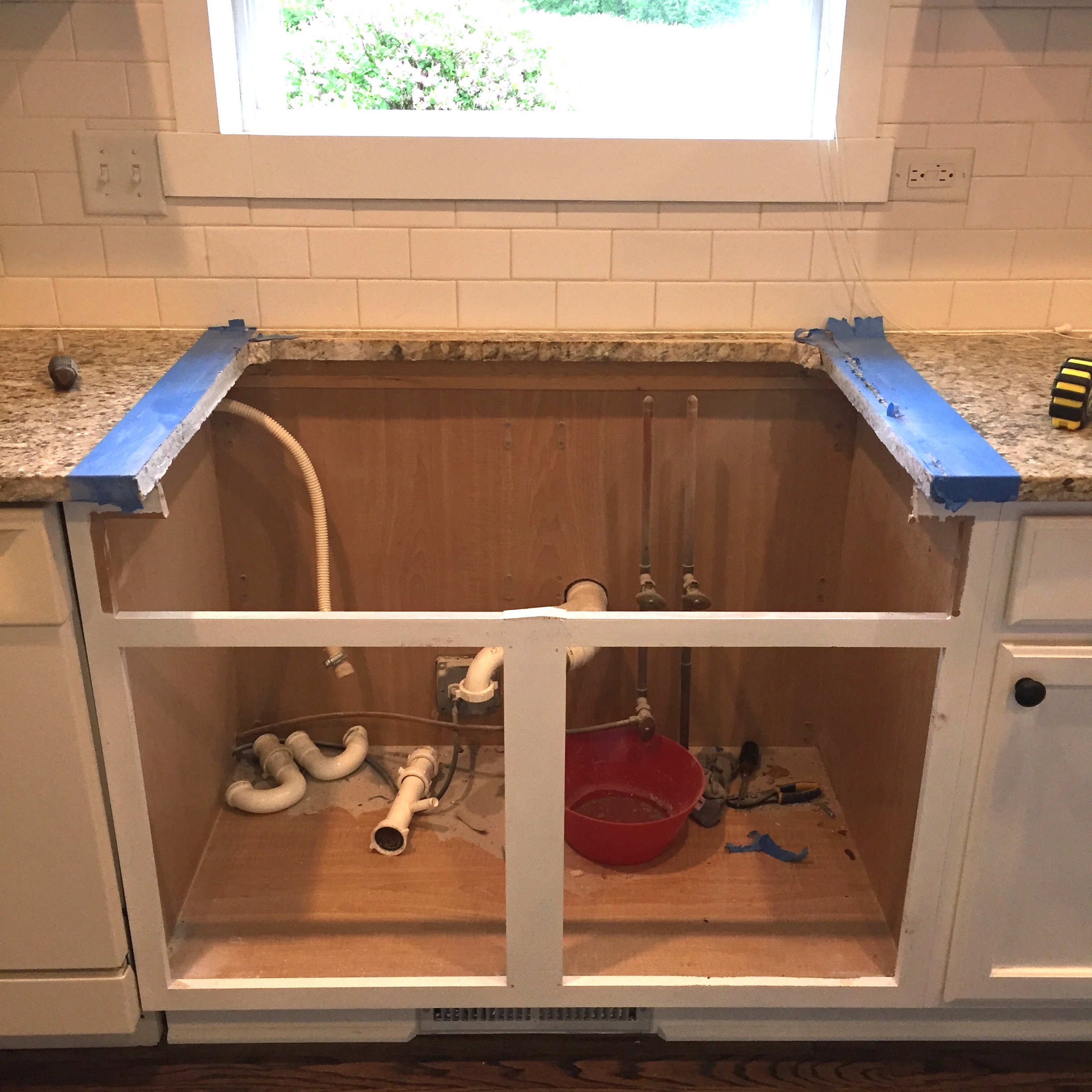 Installing An Above Mount Farmhouse Sink — Colors and Craft