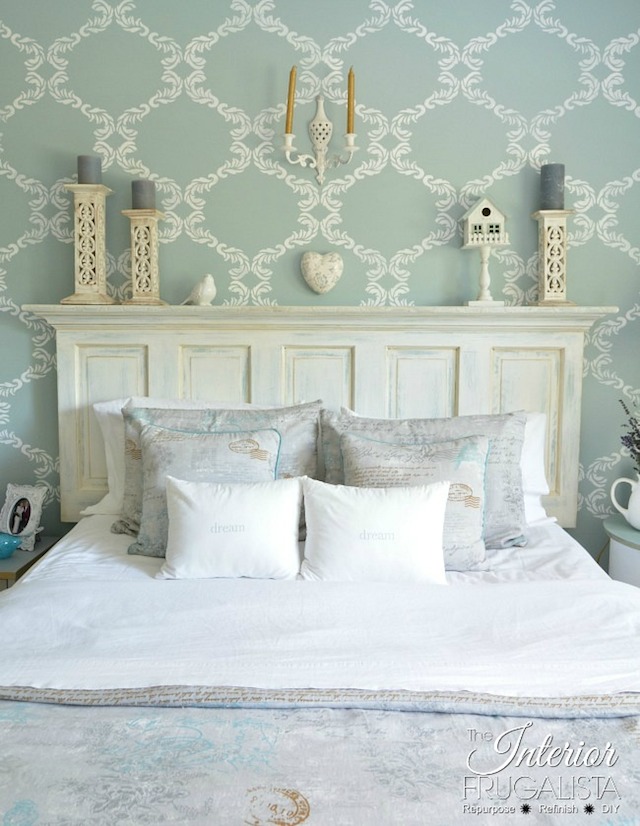 Old Door into A Headboard from The Interior Frugalista