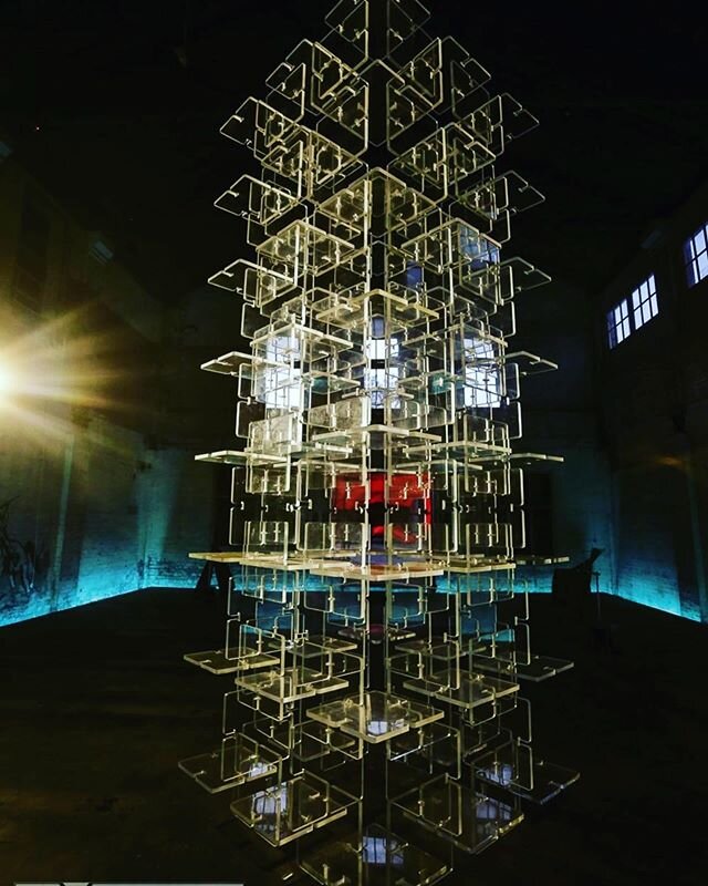 &ldquo;Transparent Connection&rdquo; by Clayton Blake on display at MonAbri - November 2019 #transparentconnection #claytonblakeart #claytonblake @monabri____ #monabri #installation_art #contemporaryart #publicart