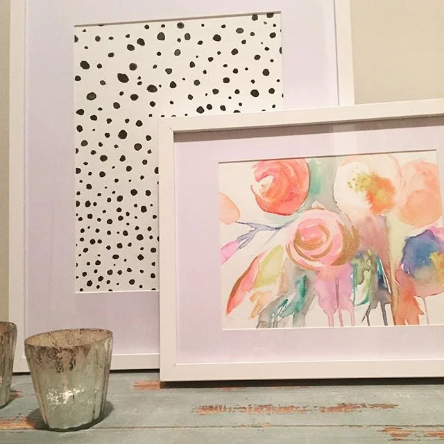 Polka dots and florals #love #3penniesdesigns #buylocalart