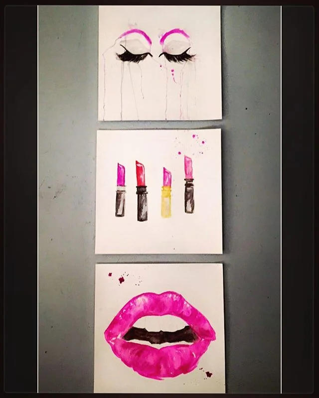 So excited to paint these for @thebombshellstudio #3penniesdesigns #faithisahairandmakeupgenius #oneofakindart #local