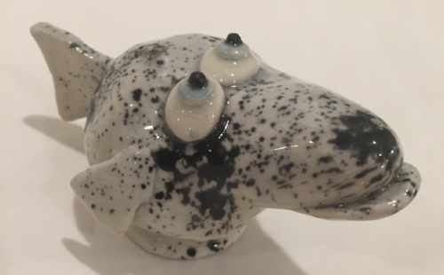 One of twenty more new fish from yesterday's firing.