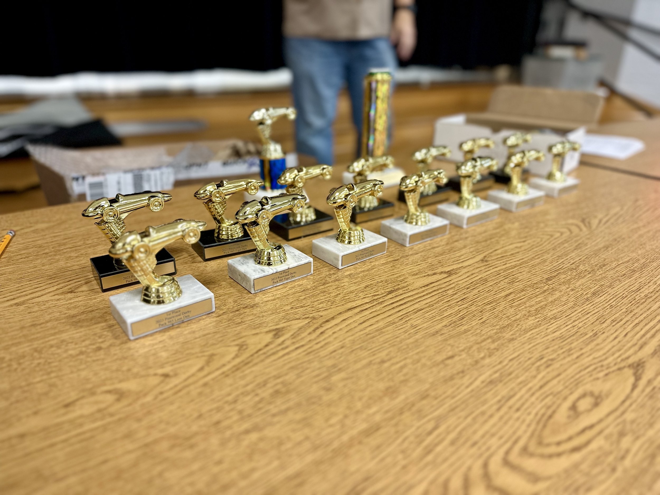 Pinewood Derby 2023: The Trophies