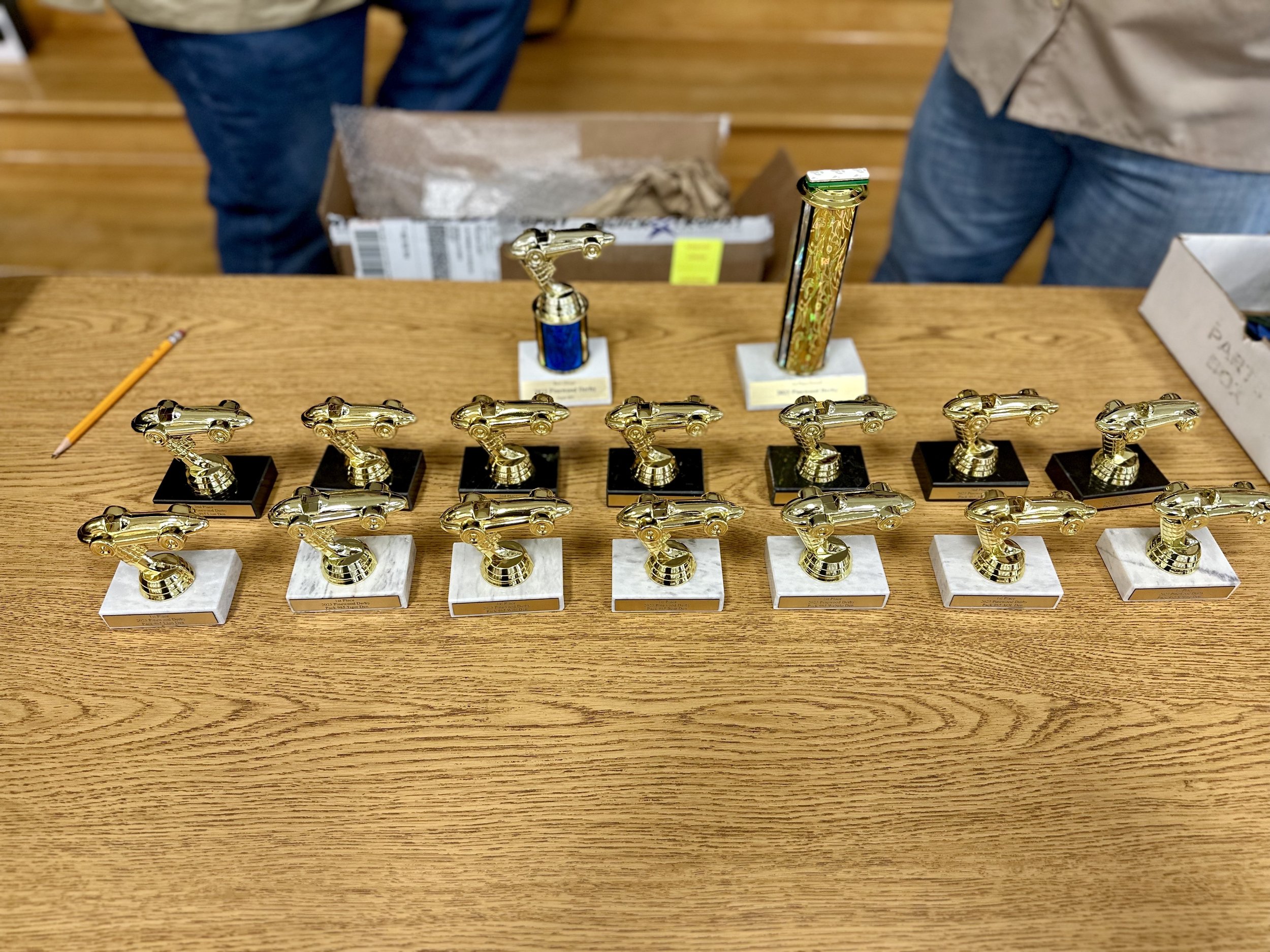 Pinewood Derby 2023: The Trophies