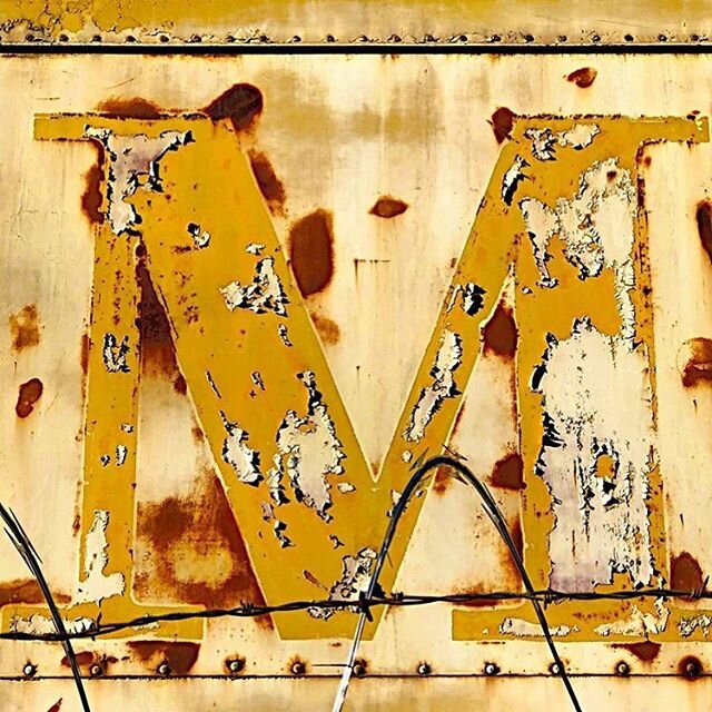 Distressed M (Wonderful find generously shared by @pwbcarson Thanks)