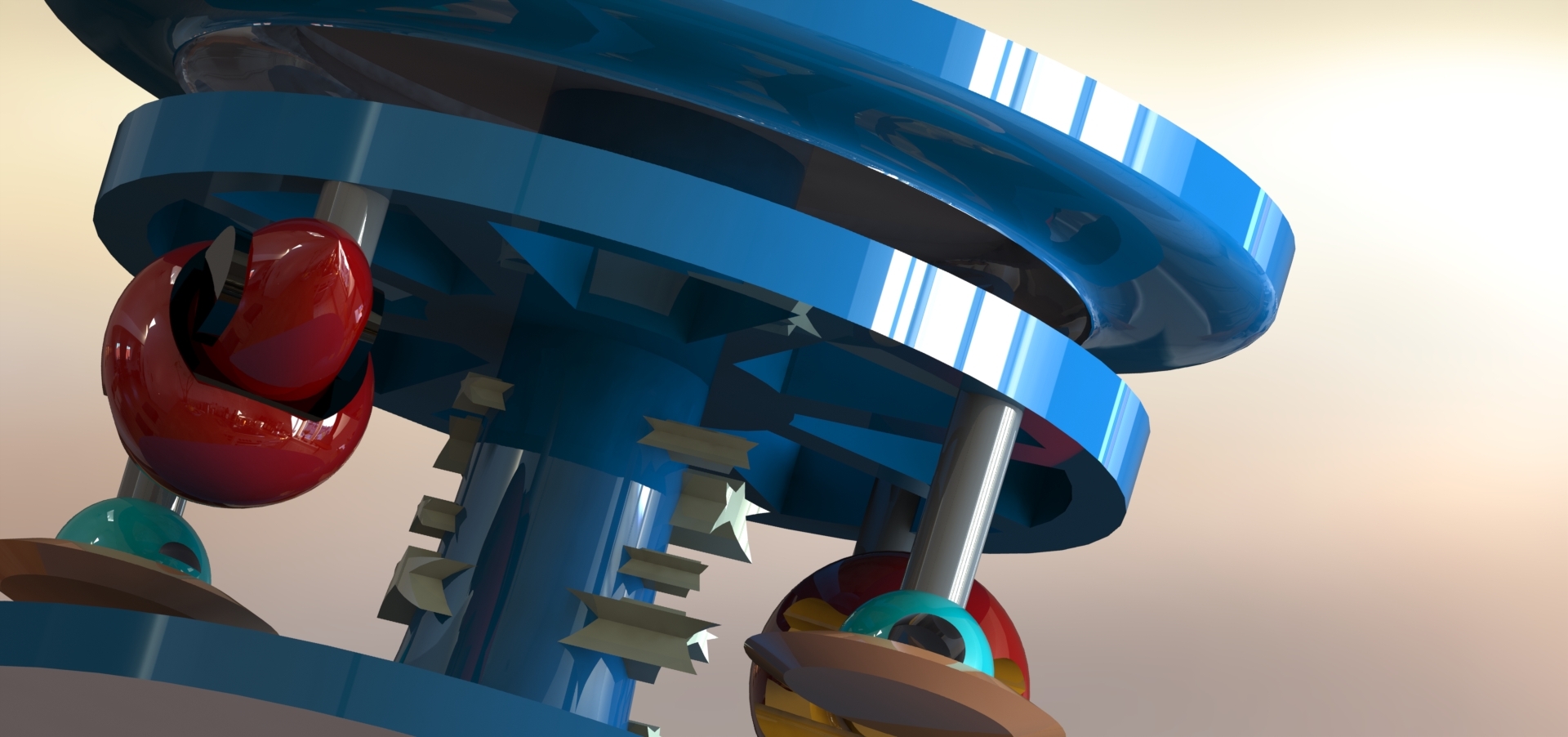 3d printed rotating space carousel