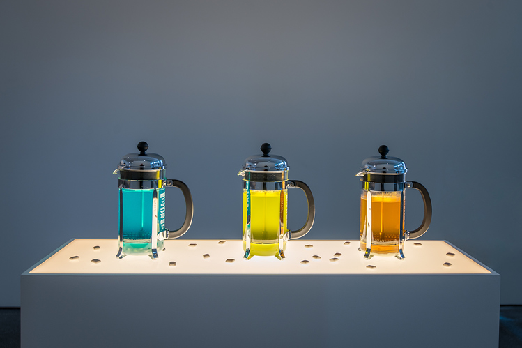 Josh Kline, Coffee Co-Pays , 2011, installatoin view
