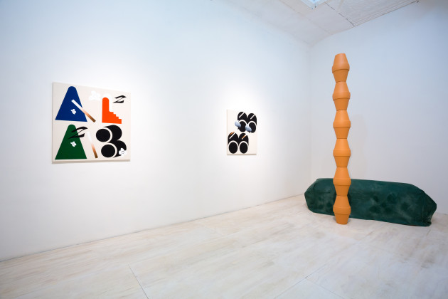Math Bass, Lies Inside , installation view Overduin & Co., Los Angeles, 2014