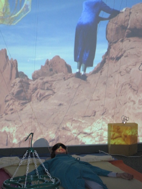 Shana Moulton, I Lost Something in the Hills , 2011, performance documentation