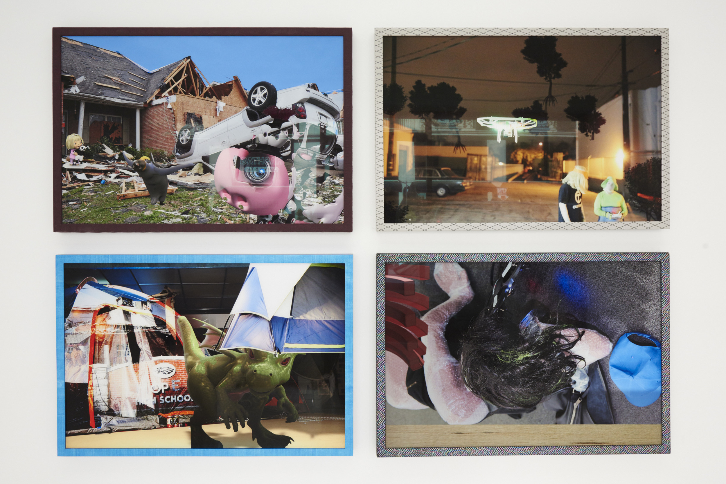 Ryan Trecartin, Empathy Camp and Refugee Petting Zoo , 2015 Animation Companion The Pleasure Principle , 2016, installation view