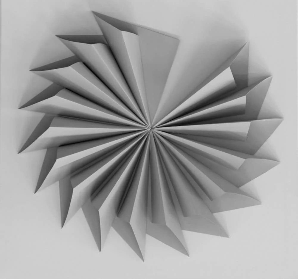  Clockwise 2/3 (Grey)  Paper on Canvas 