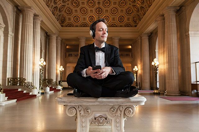 Jake Heggie in San Francisco's War Memorial Opera House.