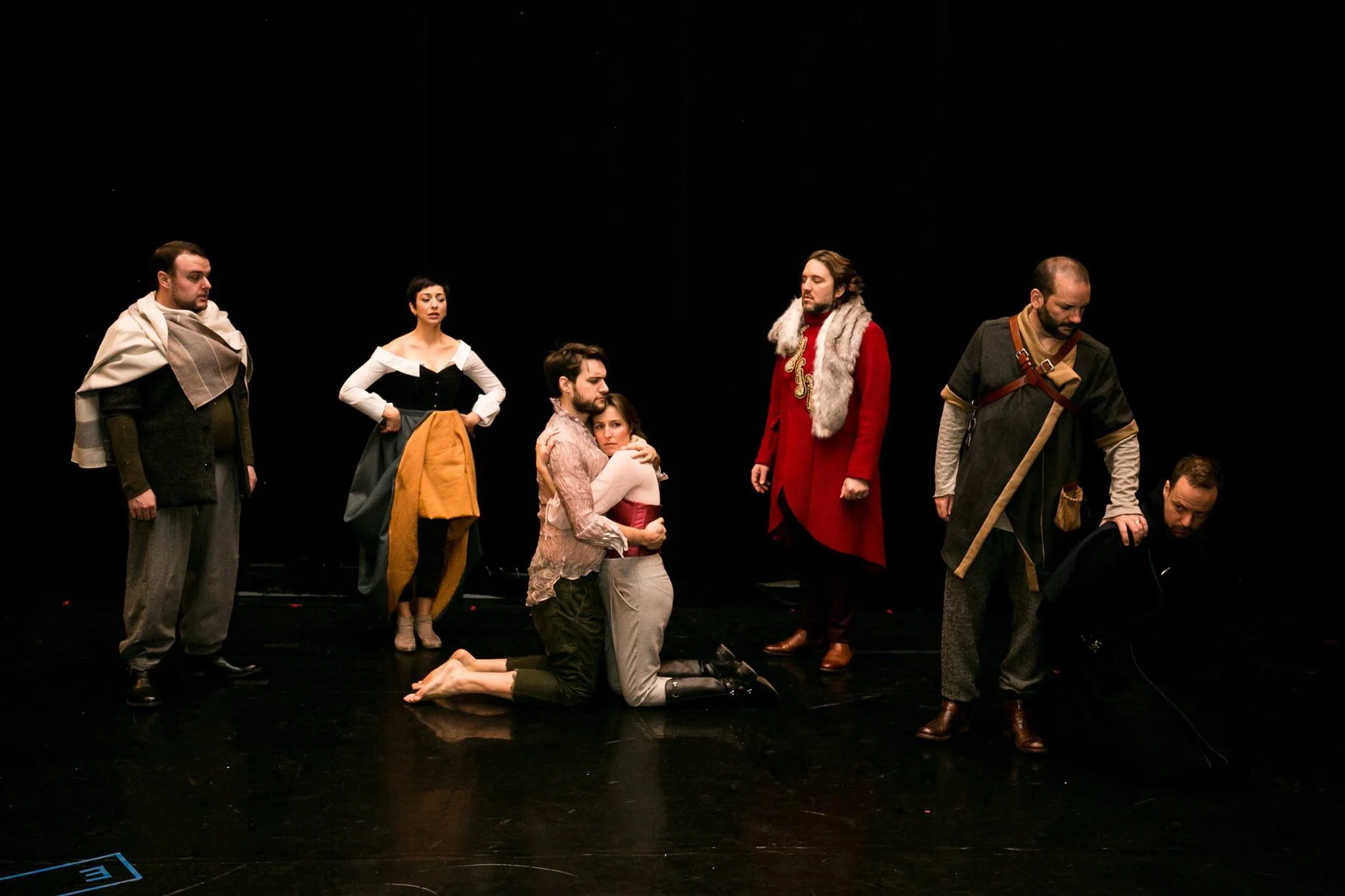 The cast of Opera Lafayette's Léonore, ou L’amour conjugal: (L to R) Keven Geddes , Pascale Beaudin, Jean-Michel Richer, Kimy Mc Laren, Alexandre Sylvestre, Tomislav Lavoie, and Dominique Côté.