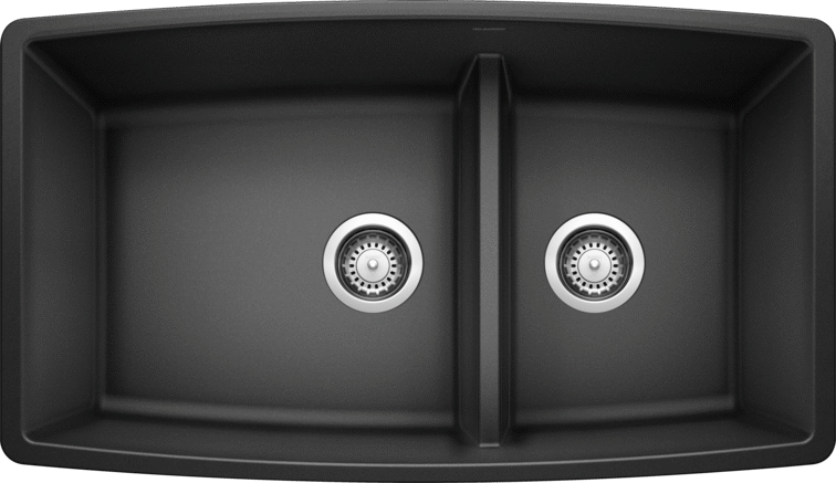 Blanco double bowl sink grey.png