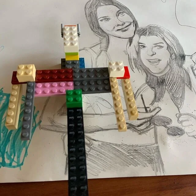 Drawing and legos, legos and drawing.