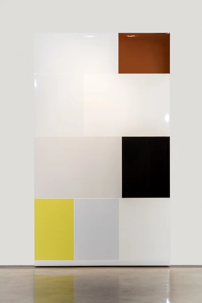 Confessions, (P.S. Transcriptions) Polished urethane on gessoed canvas, 96 X 56 inches, 2016