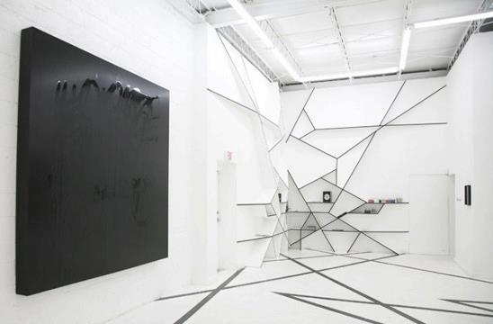 Today, just let it go, 2009. Enamel on powder coated aluminum, 96 x 96 inches