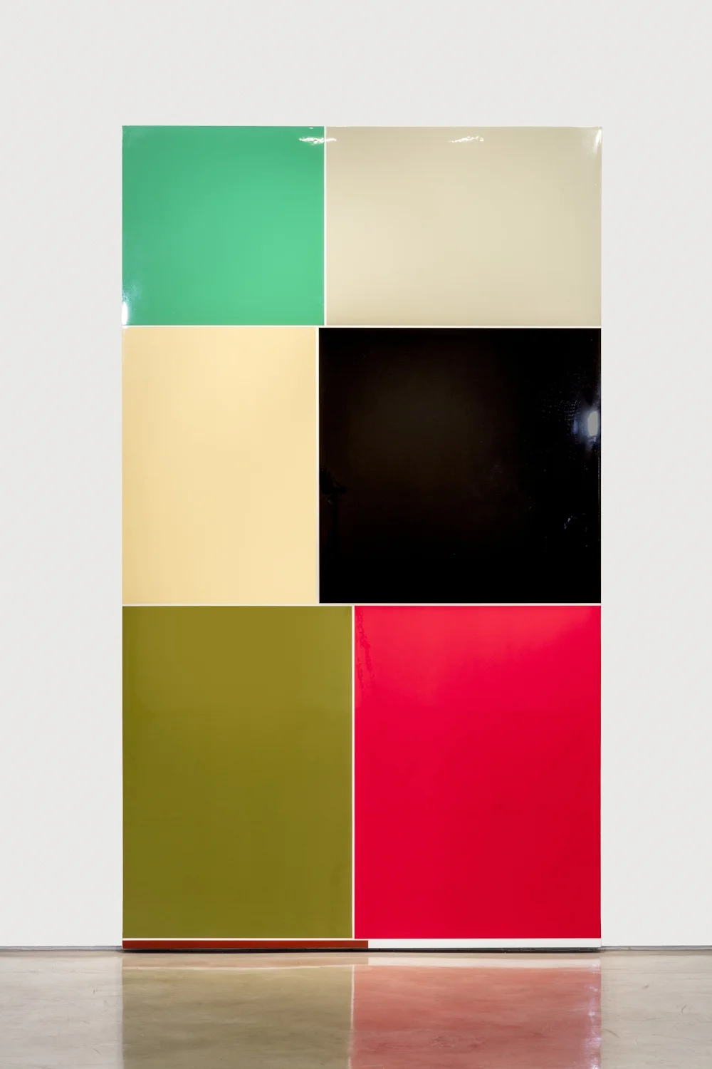 Finis origine pendet (P.S. transcriptions), Polished urethane on gessoed canvas, 96 X 56 inches, 2016