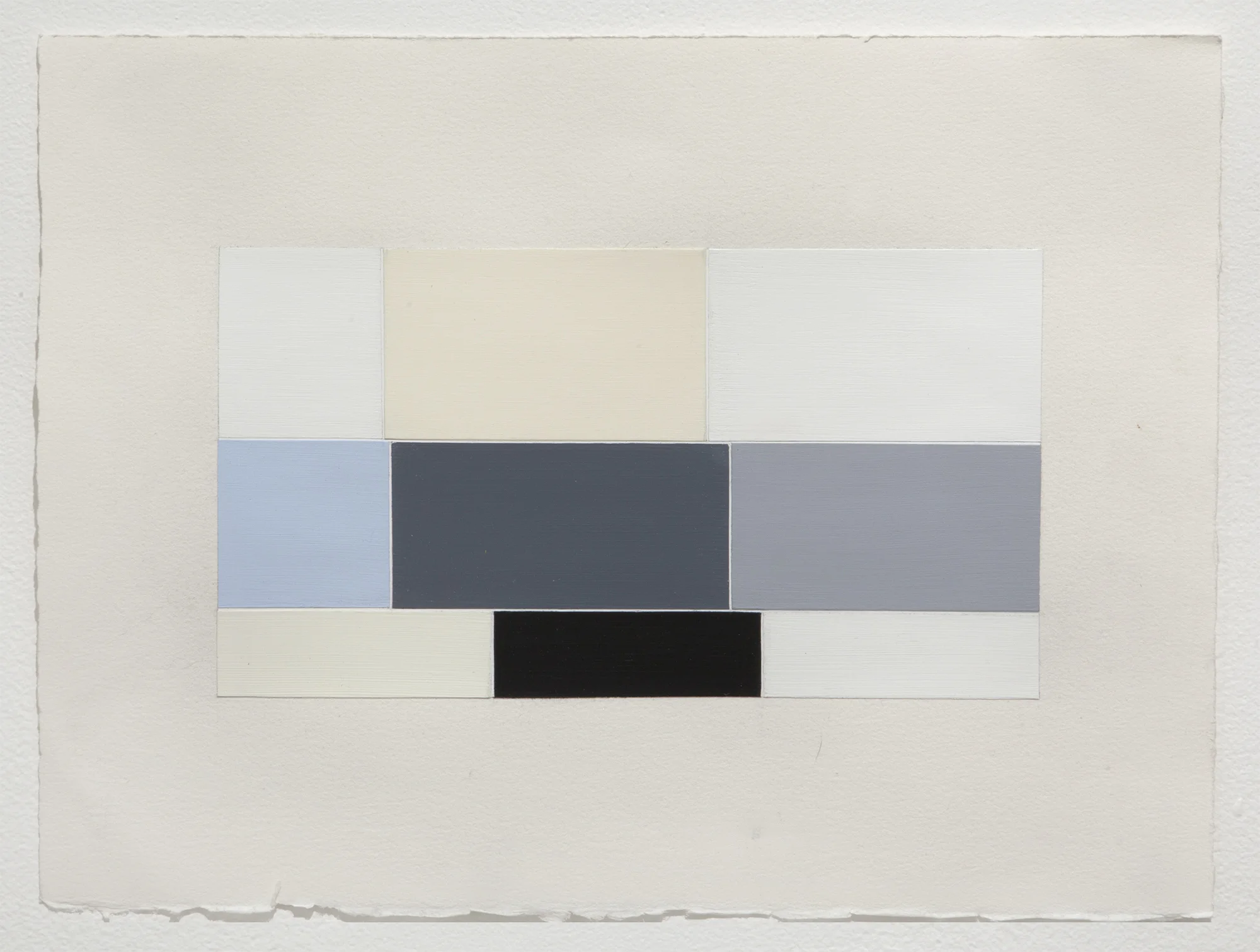 Simulacra (FHD17), Latex paint and gesso on paper, 11 X 15 inches, 2017