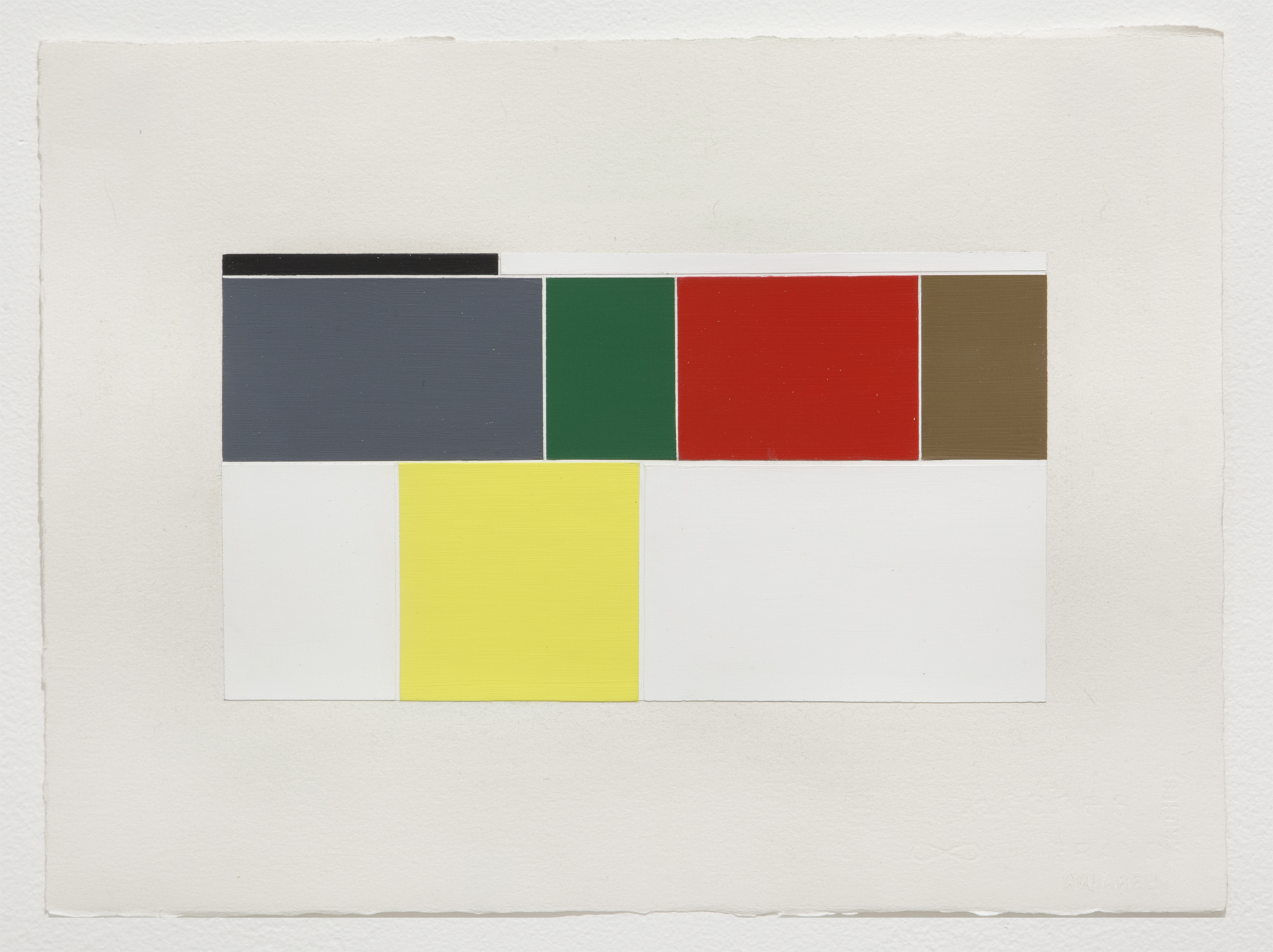 Tolerance (FHD17), Latex paint and gesso on paper, 11 X 15 inches, 2017