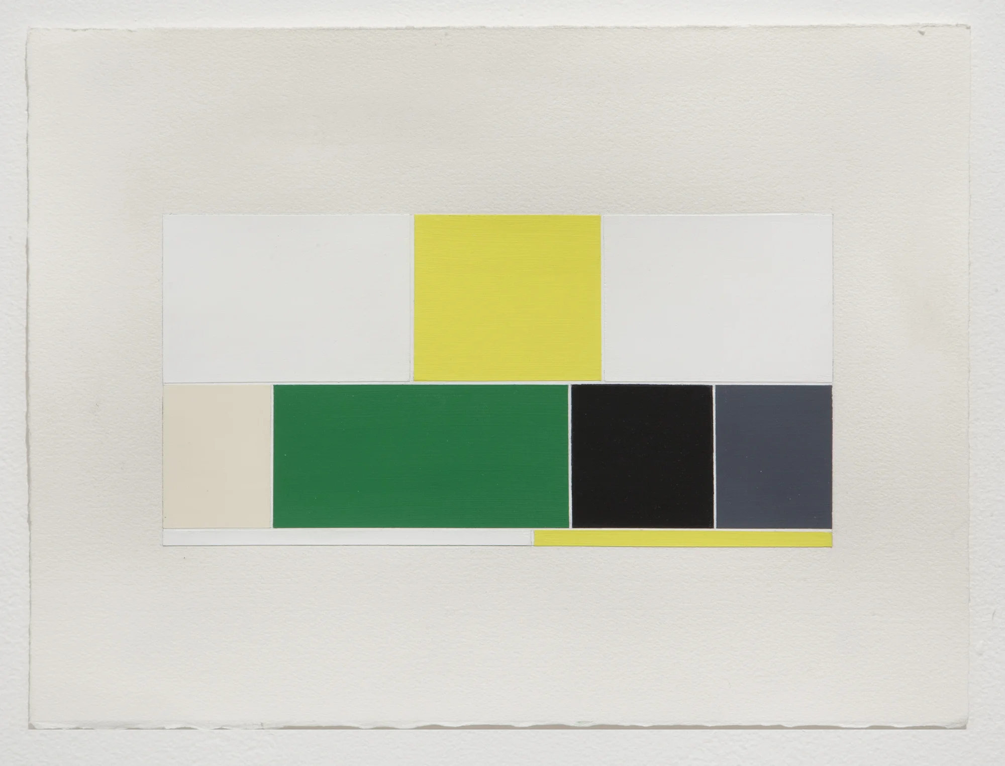 Ep. 75, Exasperation (FHD17). Gesso and house paint on paper, 11 X 15 inches, 2017