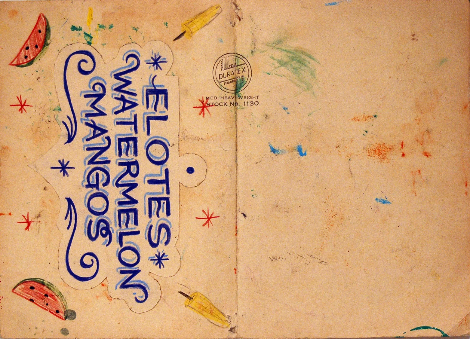 Lo que puedes pagar, Solicitation page, Colored pencil on vintage card stock, A4, 2006
