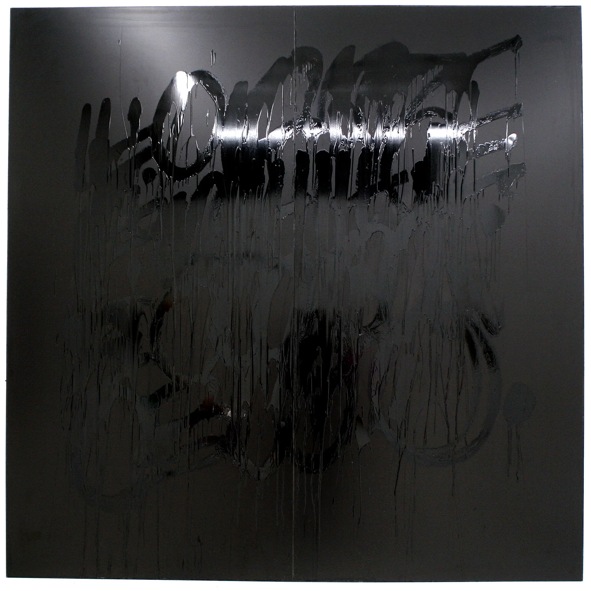 Release and let it go, Enamel on aluminum, 96 X 95 inches, 2009