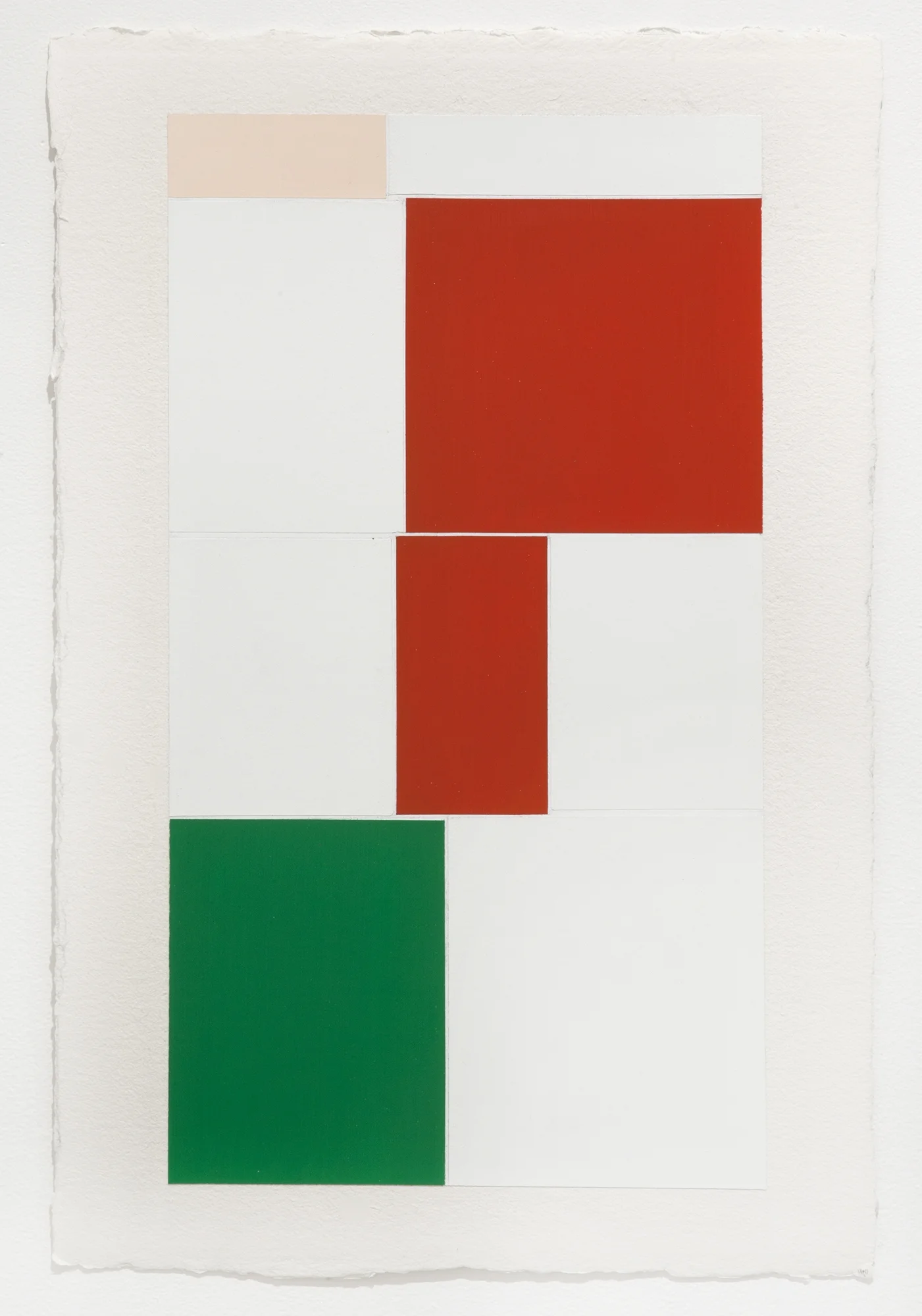 Fe. 77, Fear 1 (Feelings and Emotions Chart), Gesso and acrylic paint on paper, 15 X 22 inches, 2017 (FHD17)