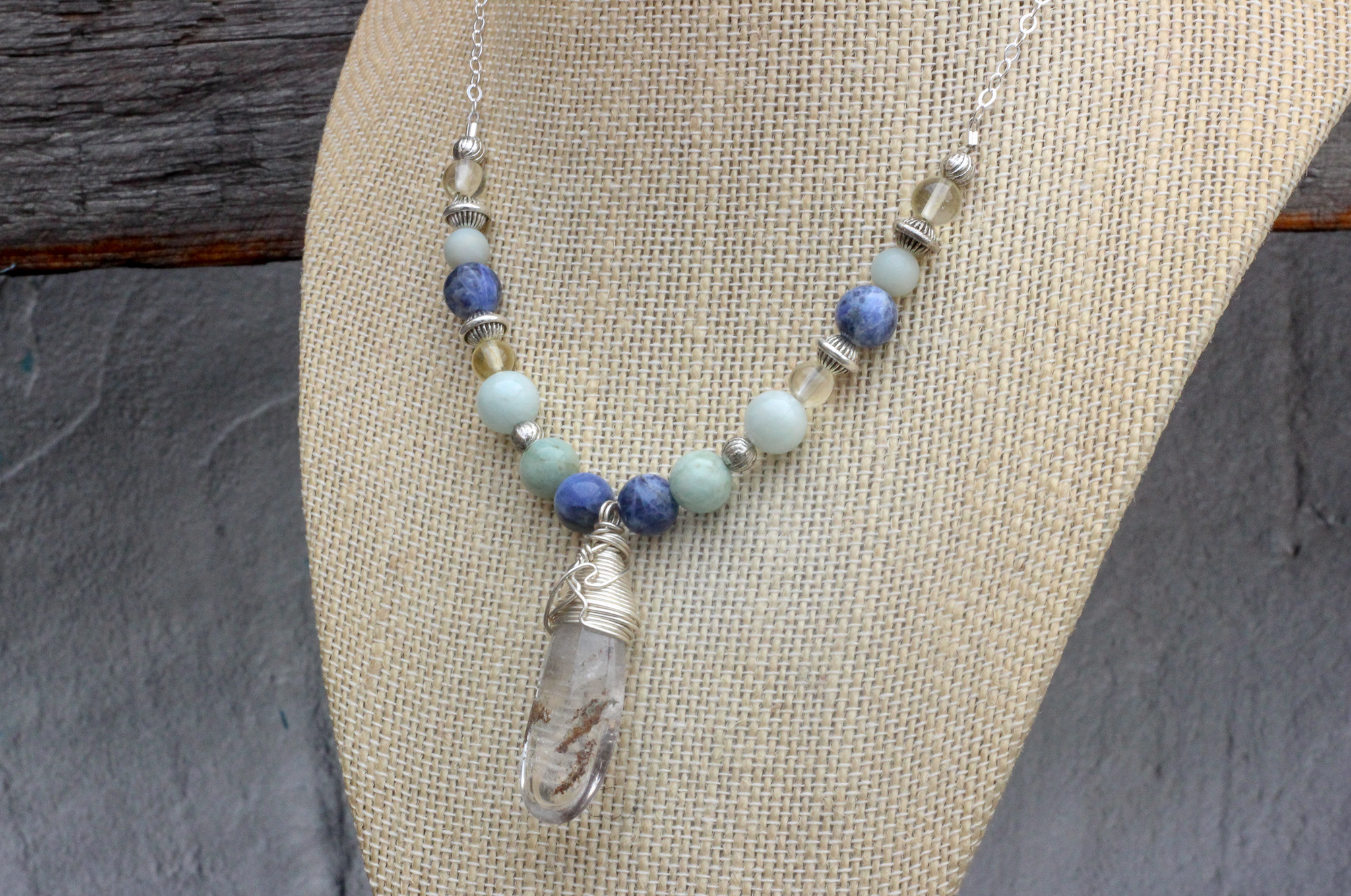 Lodolite Quartz Necklace