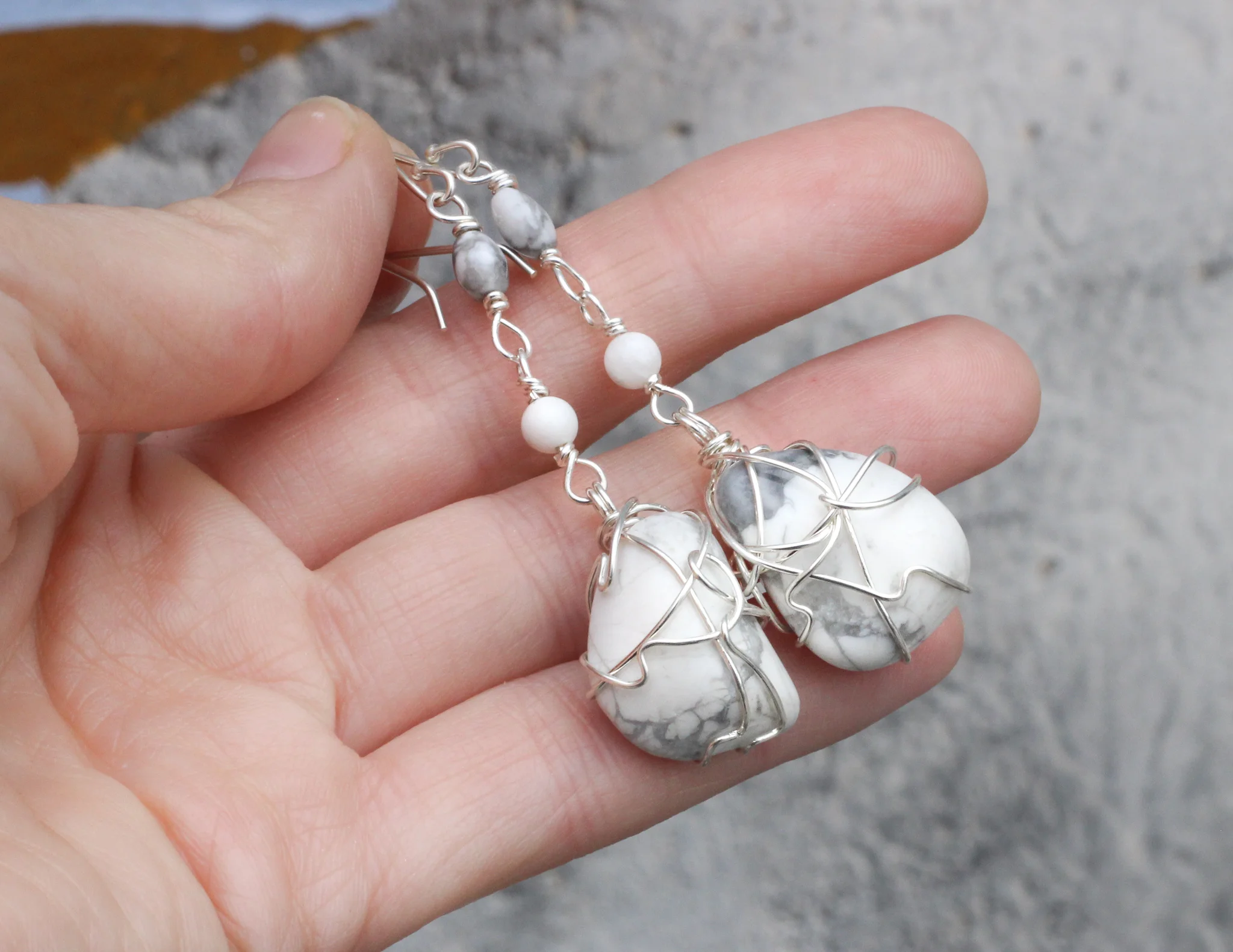 Divine Wisdom Earrings - Howlite