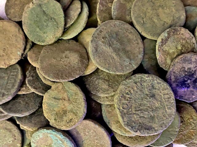 OF 17 ANCIENT ROMAN CULL COINS UNCLEANED & EXTRA COINS ADDED as GIFT LOT .. 