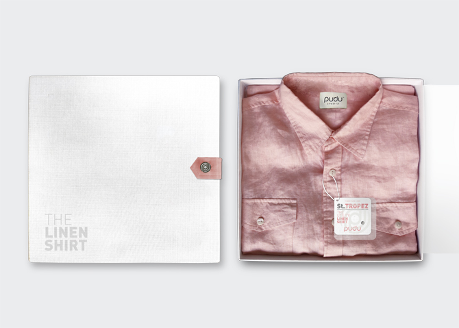Box packaging for formal wear.